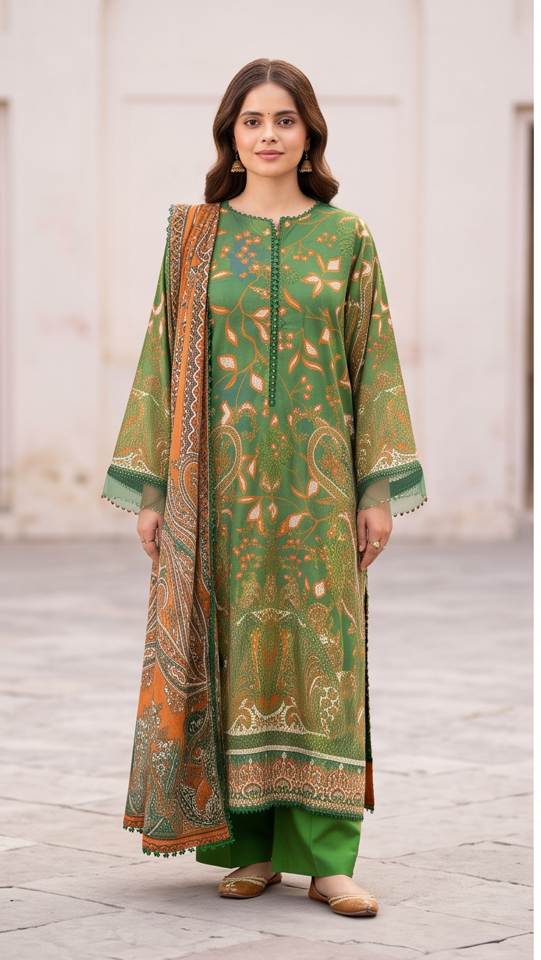 OMARA SUMER EMBROIDERED LAWN A6 UnStitched