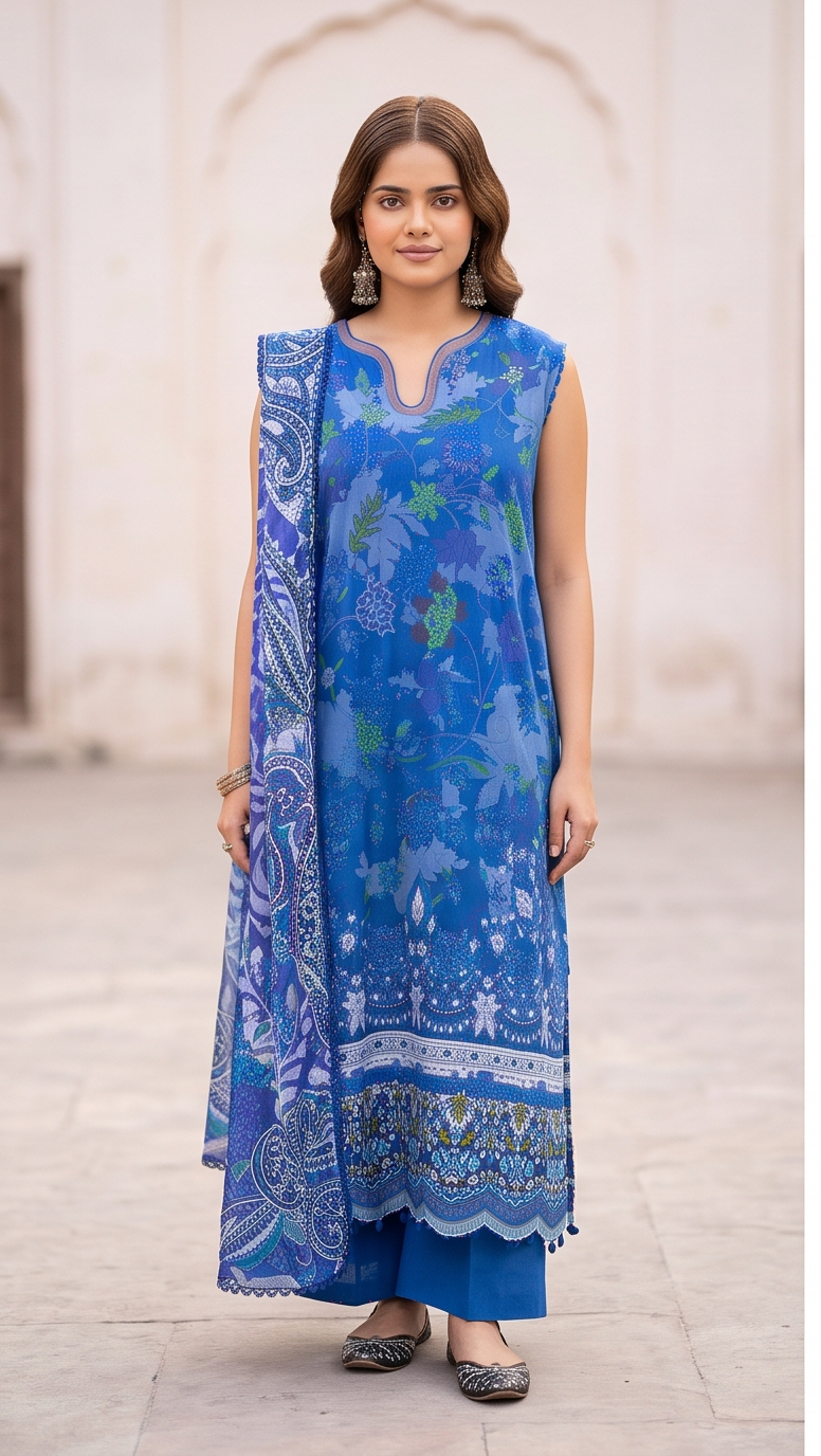 OMARA SUMER EMBROIDERED LAWN A4 UnStitched
