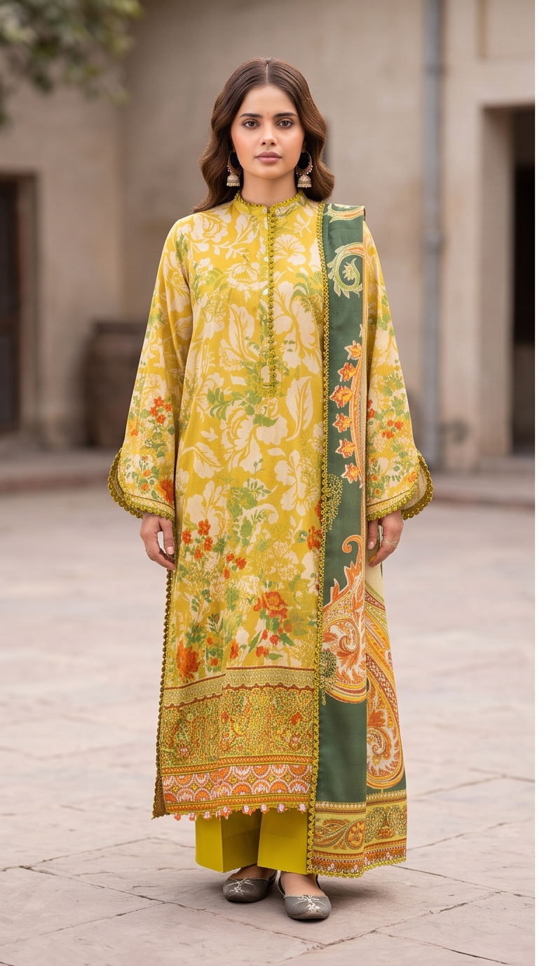 OMARA SUMER EMBROIDERED LAWN A1 UnStitched