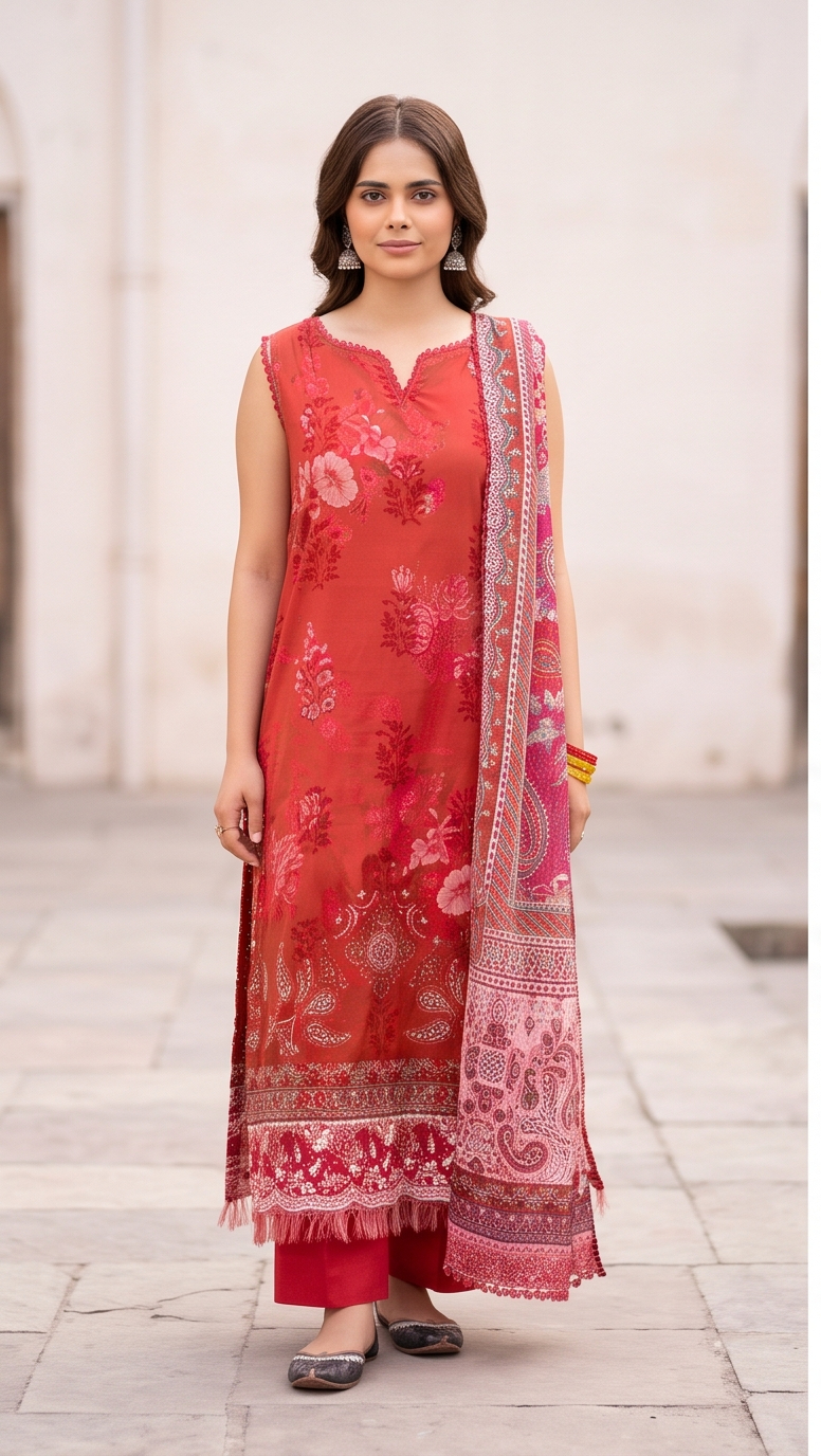 OMARA SUMER EMBROIDERED LAWN A9 UnStitched