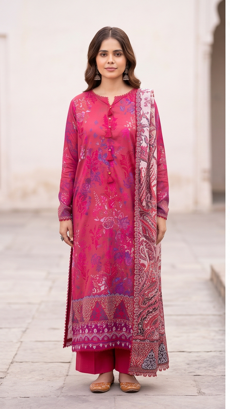 OMARA SUMER EMBROIDERED LAWN A12 UnStitched